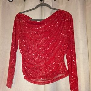 Red Sparkle Women's Top
